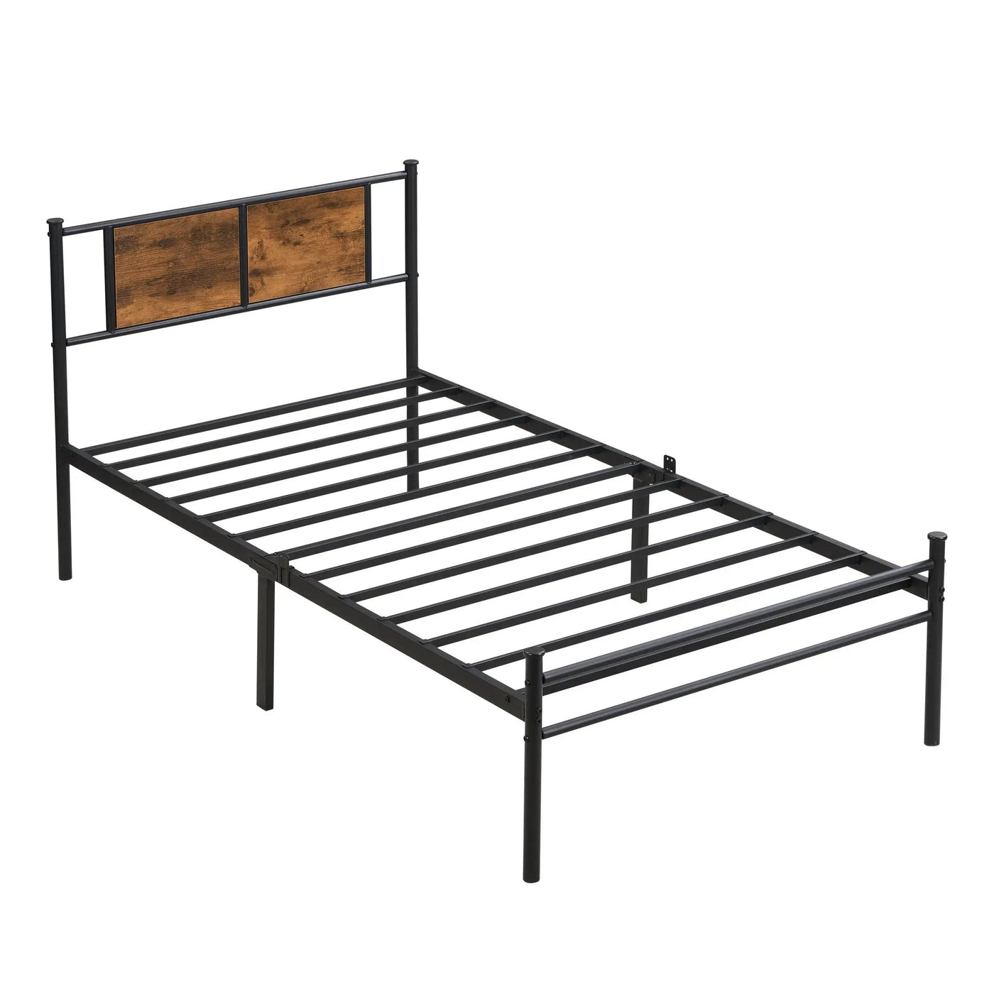 Modern Metal Bedframe With Headboard, Durable Steel Structure by Unique Piece Furniture