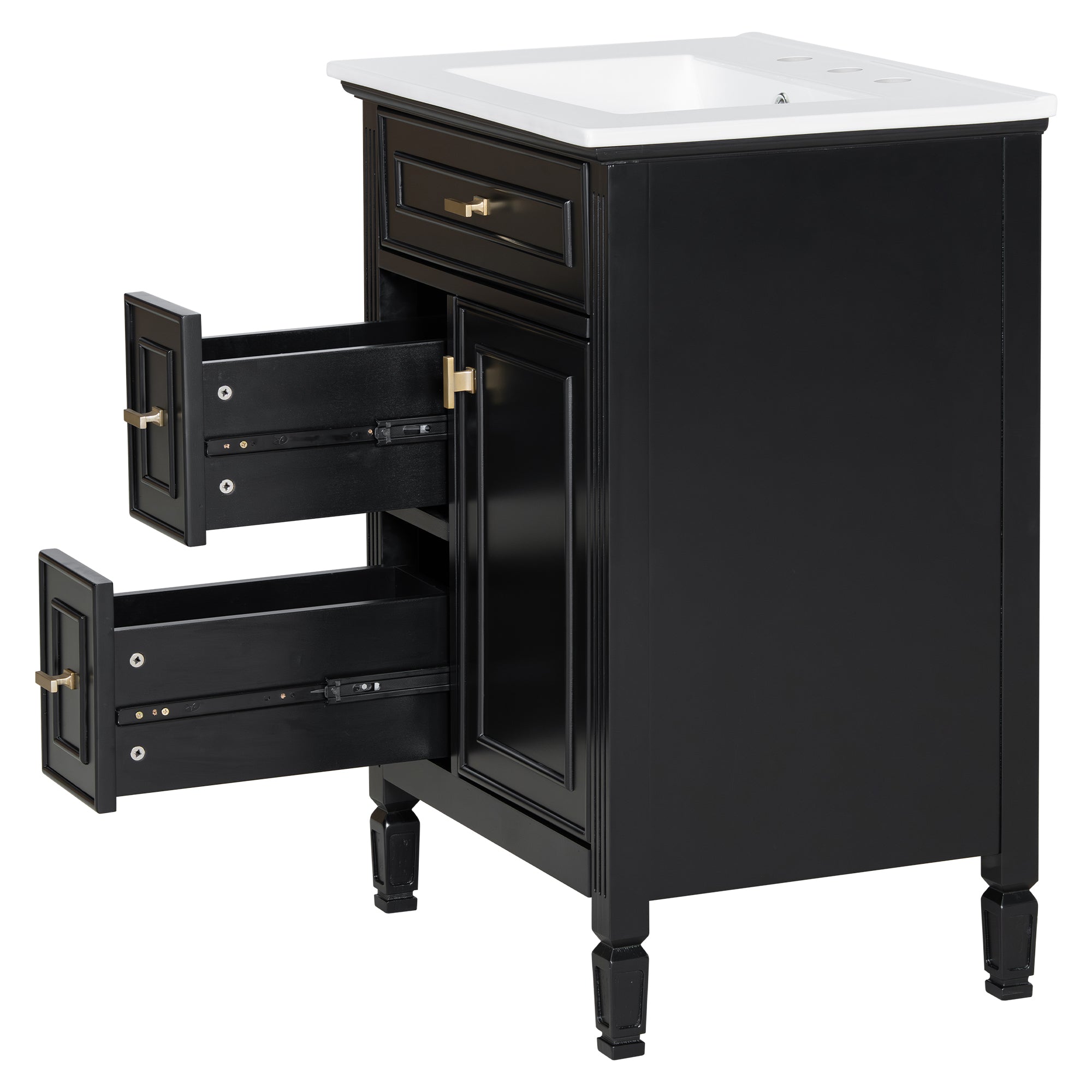 24-Inch Bathroom Vanity with Sink and Solid Wood Cabinet by HouseOfZazla