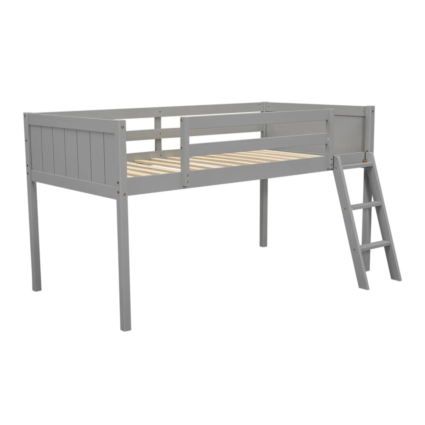 Low Loft Bed With Adjustable Ladder by HouseOfZazla