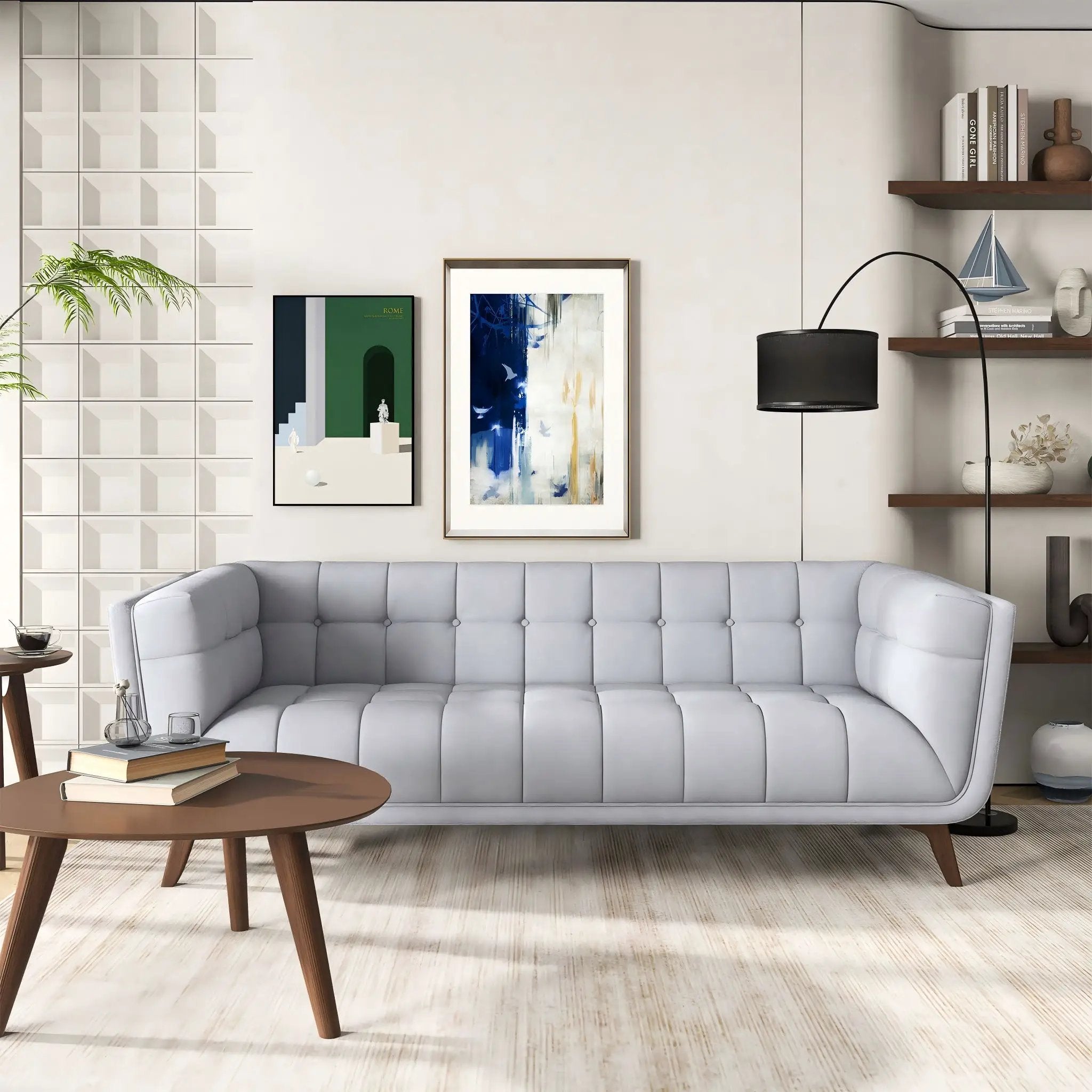 Addison - Mid-Century Modern Design Tufted Sofa by HouseOfZazla