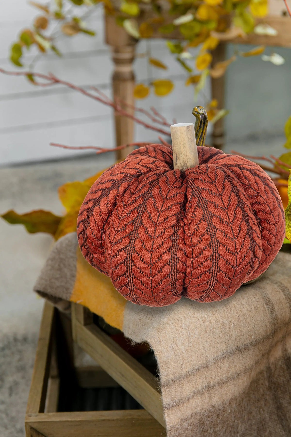 Set of 2 Fabric Pumpkins by HouseOfZazla