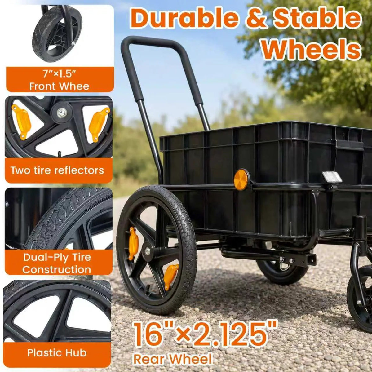 2-in-1 Bike Cargo Trailer Pushcart by HouseOfZazla