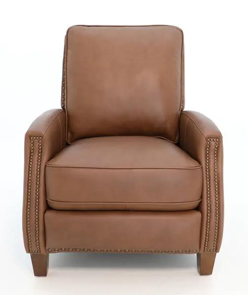 Melrose - Push Thru The Arm Recliner - Saddle