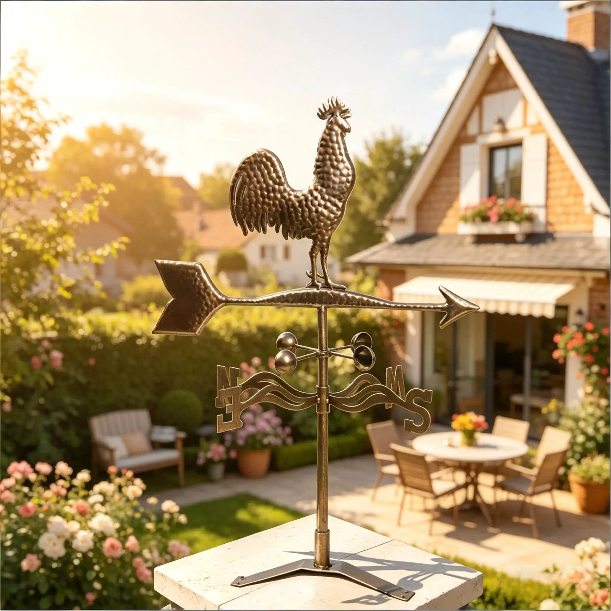 Roof Mount Wind Direction Indicator - Classic Rooster Weathervane by HouseOfZazla