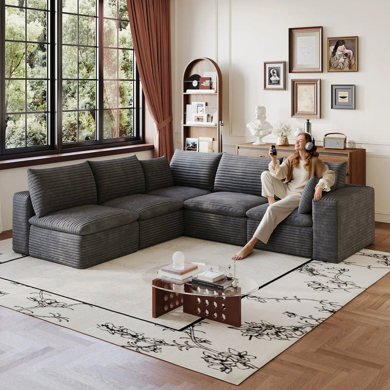 Cloud Sofa - Modular Design with Removable Cushions by HouseOfZazla