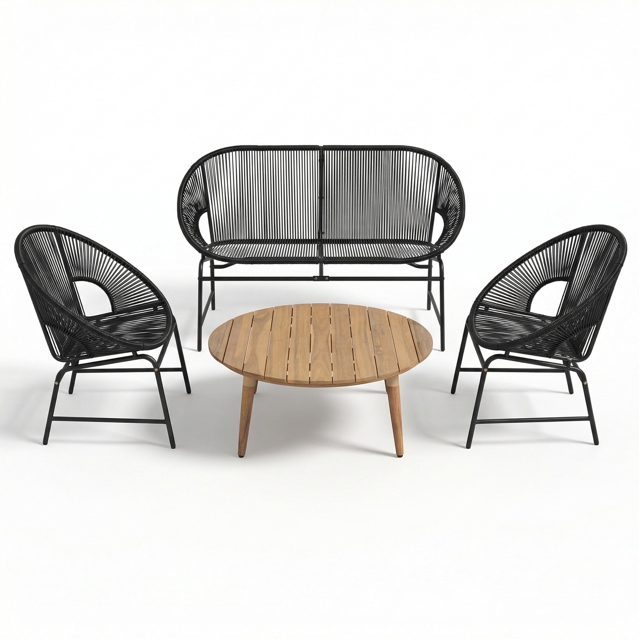 Nusa Outdoor Patio 4-Pcs Chat Set by HouseOfZazla