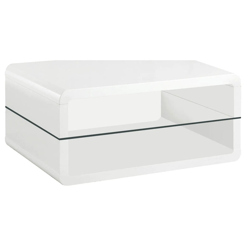 Elana 2-piece Coffee and End Table Set White High Gloss by Unique Piece Furniture