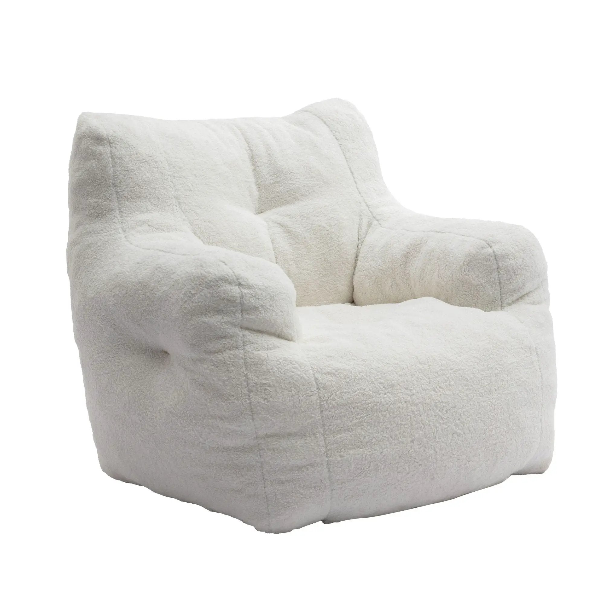 Soft Teddy Fabric Tufted Foam Bean Bag Chair With Teddy Fabric by Unique Piece Furniture