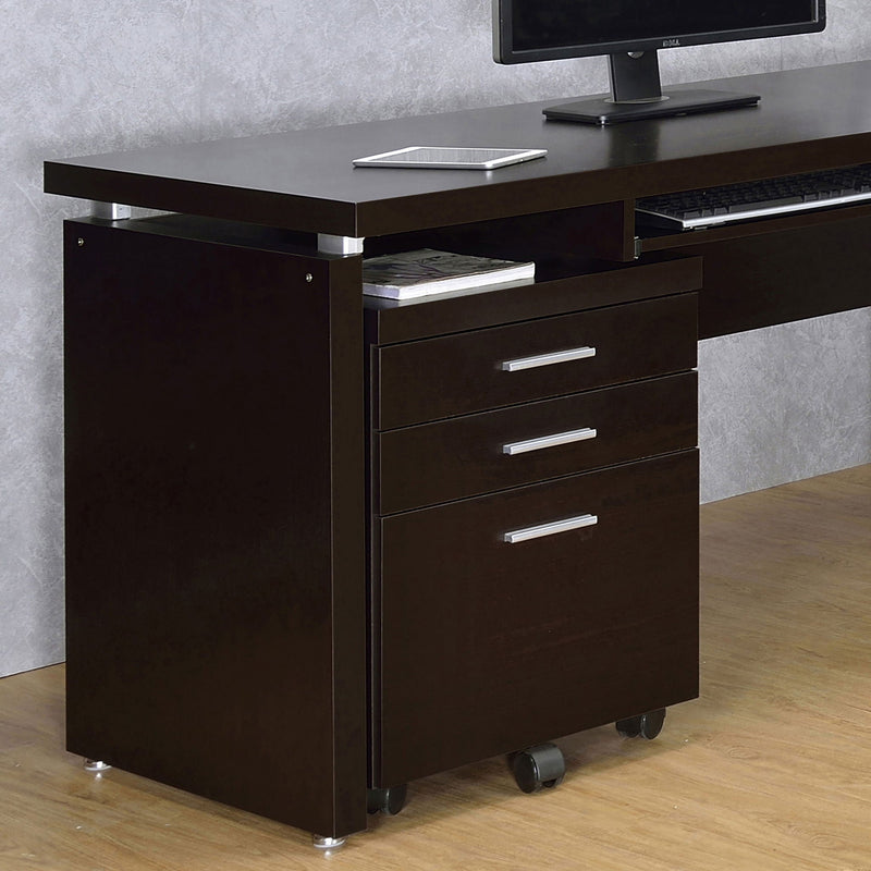 3 Drawer File Cabinet? Compact Office Storage For Home - Brown by HouseOfZazla