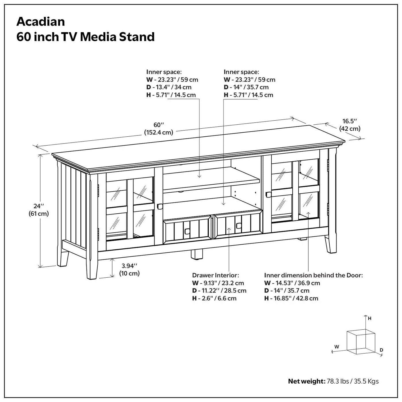 Acadian - TV Media Stand by Unique Piece Furniture