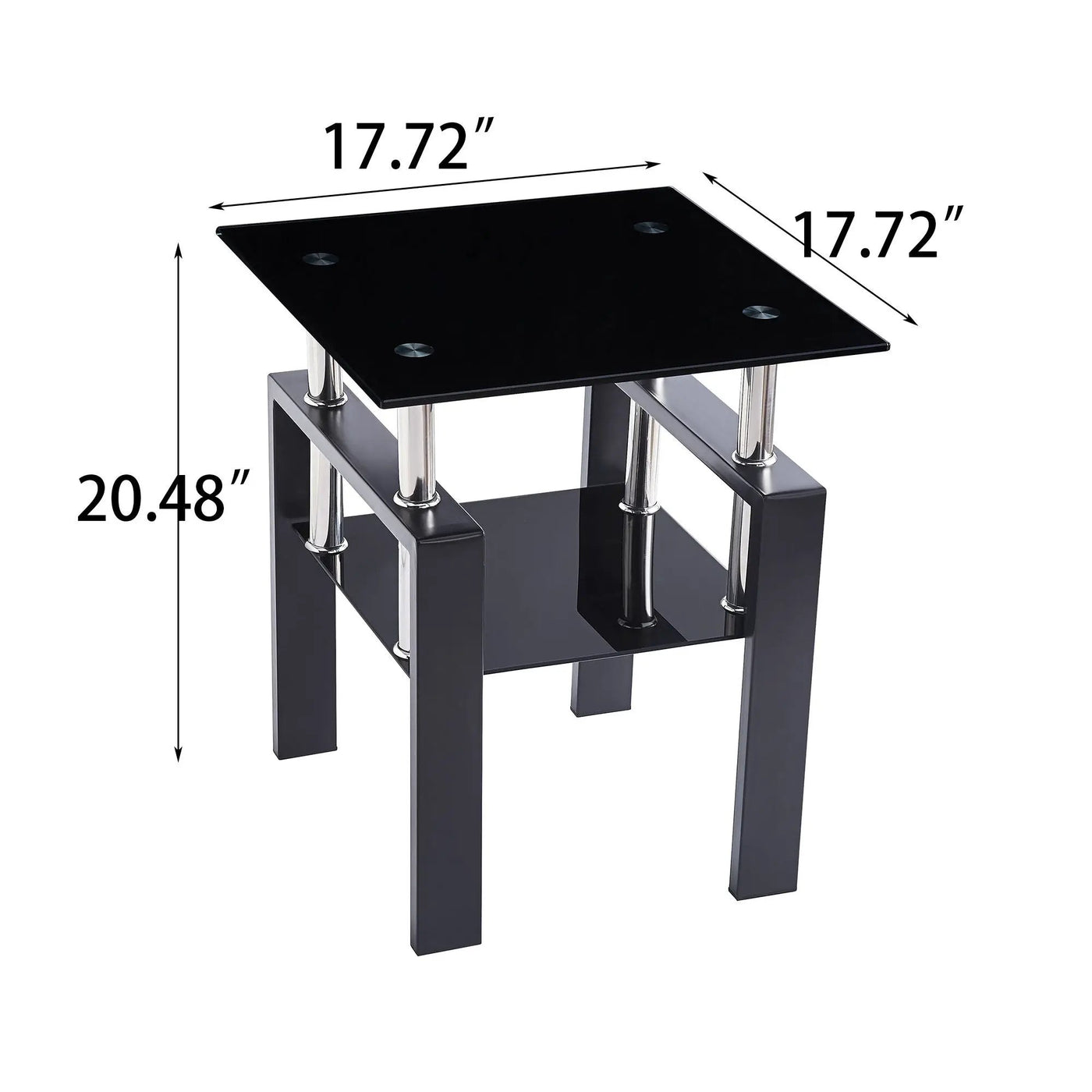 Tempered Glass Table With Storage by HouseOfZazla