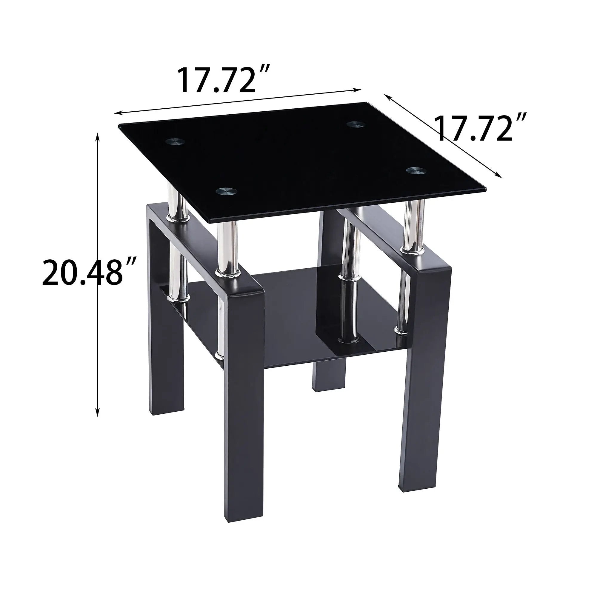 Tempered Glass Table With Storage by HouseOfZazla