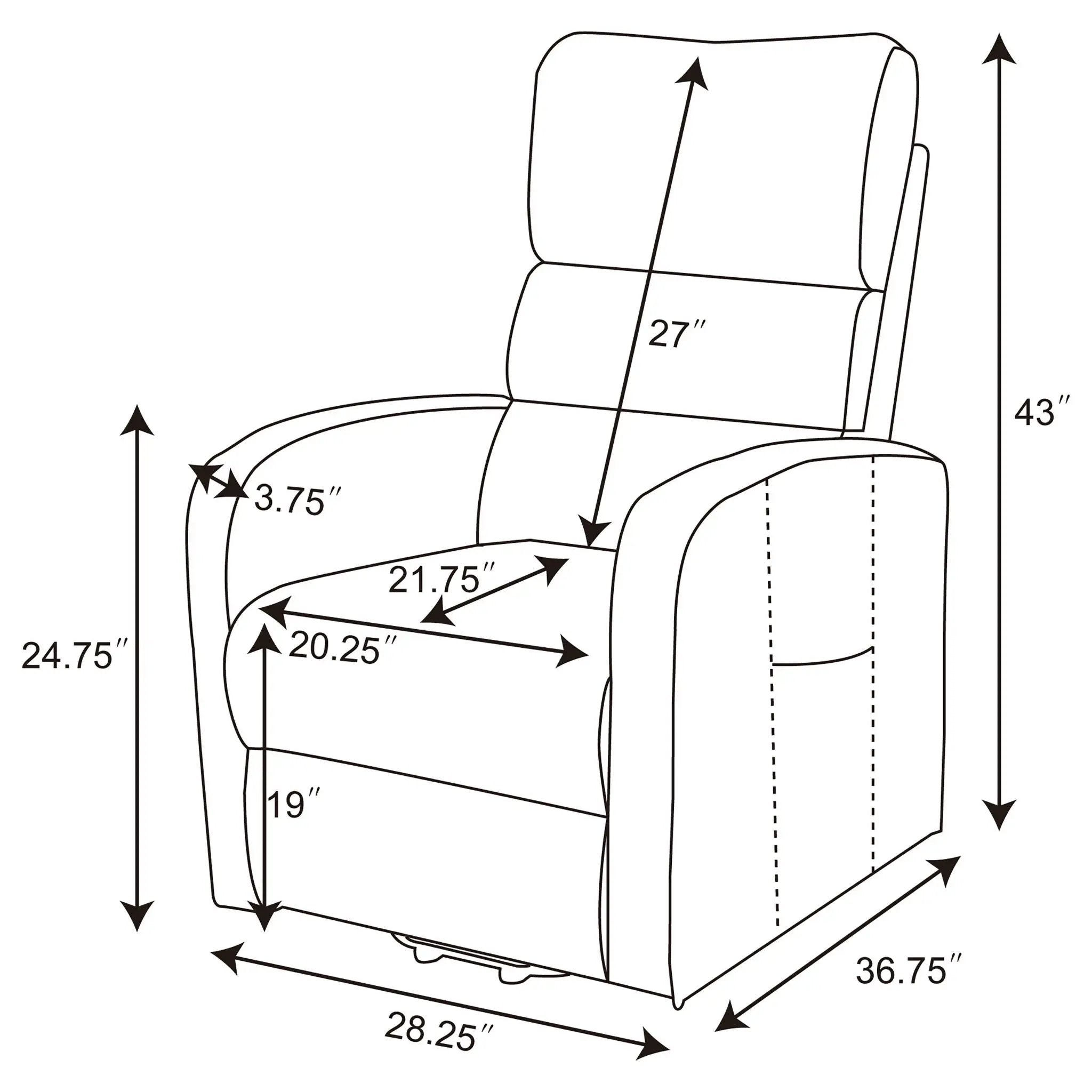 Royston - Upholstered Power Lift Recliner With Remote Comfort - Black