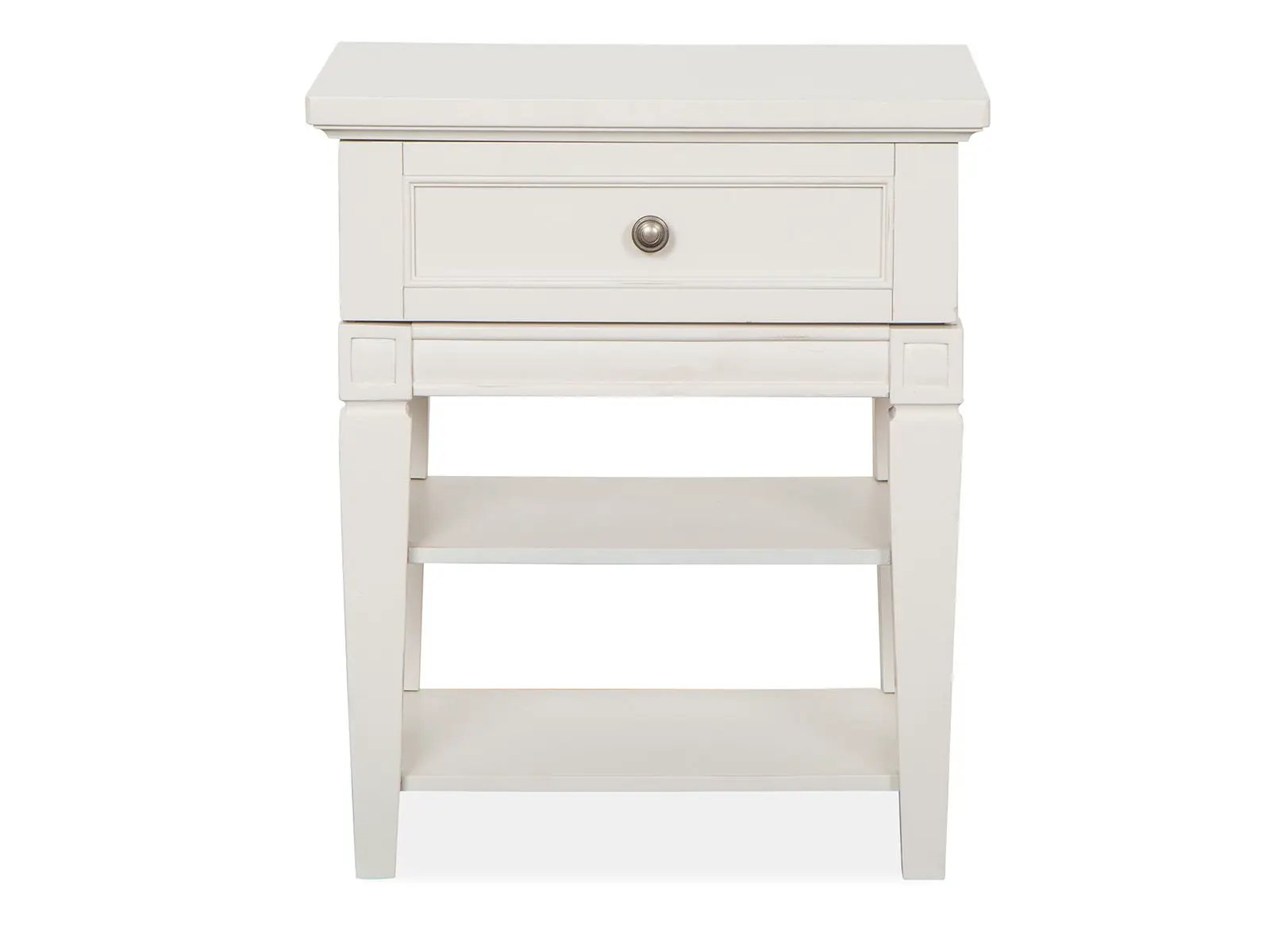 Willowbrook - Open Nightstand - Egg Shell White With Slight Rub Through by Unique Piece Furniture