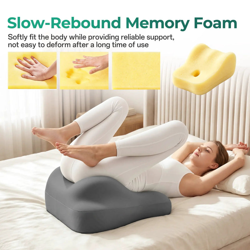 27° Ergonomic Memory Foam Support Pillow for Couples by HouseOfZazla