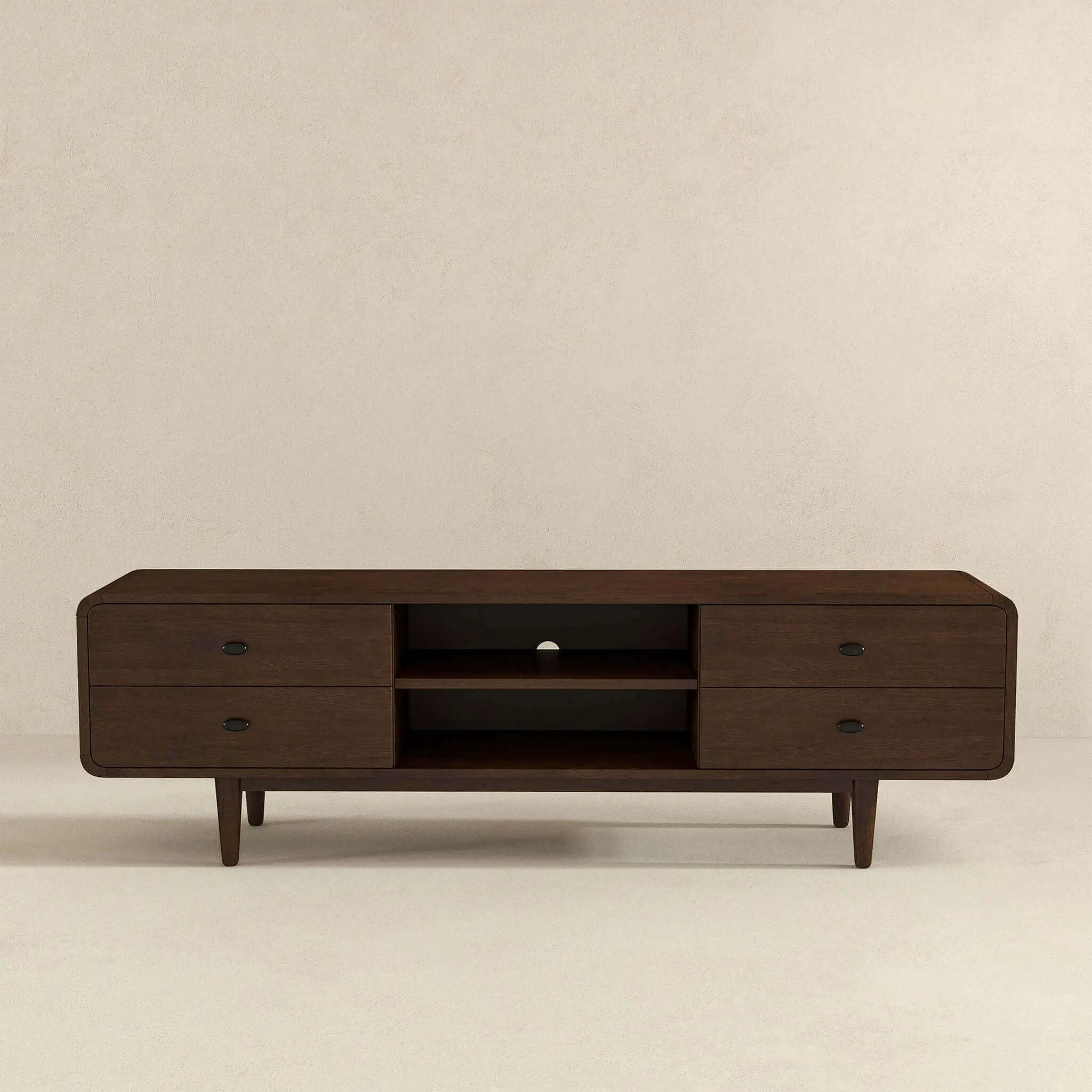 Alexa - TV Stand - Dark Brown / Wood by HouseOfZazla