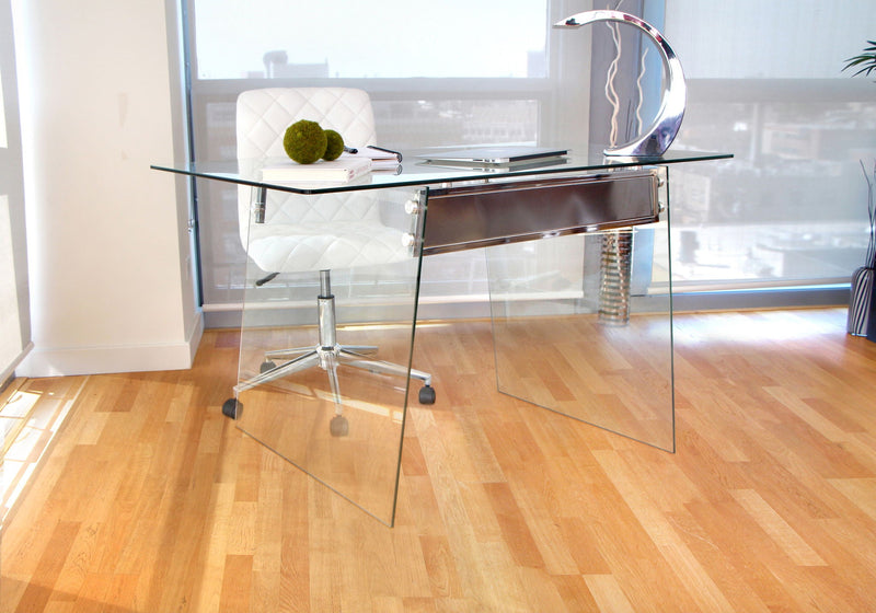Glacier - Contemporary Desk - Clear / Chrome by HouseOfZazla