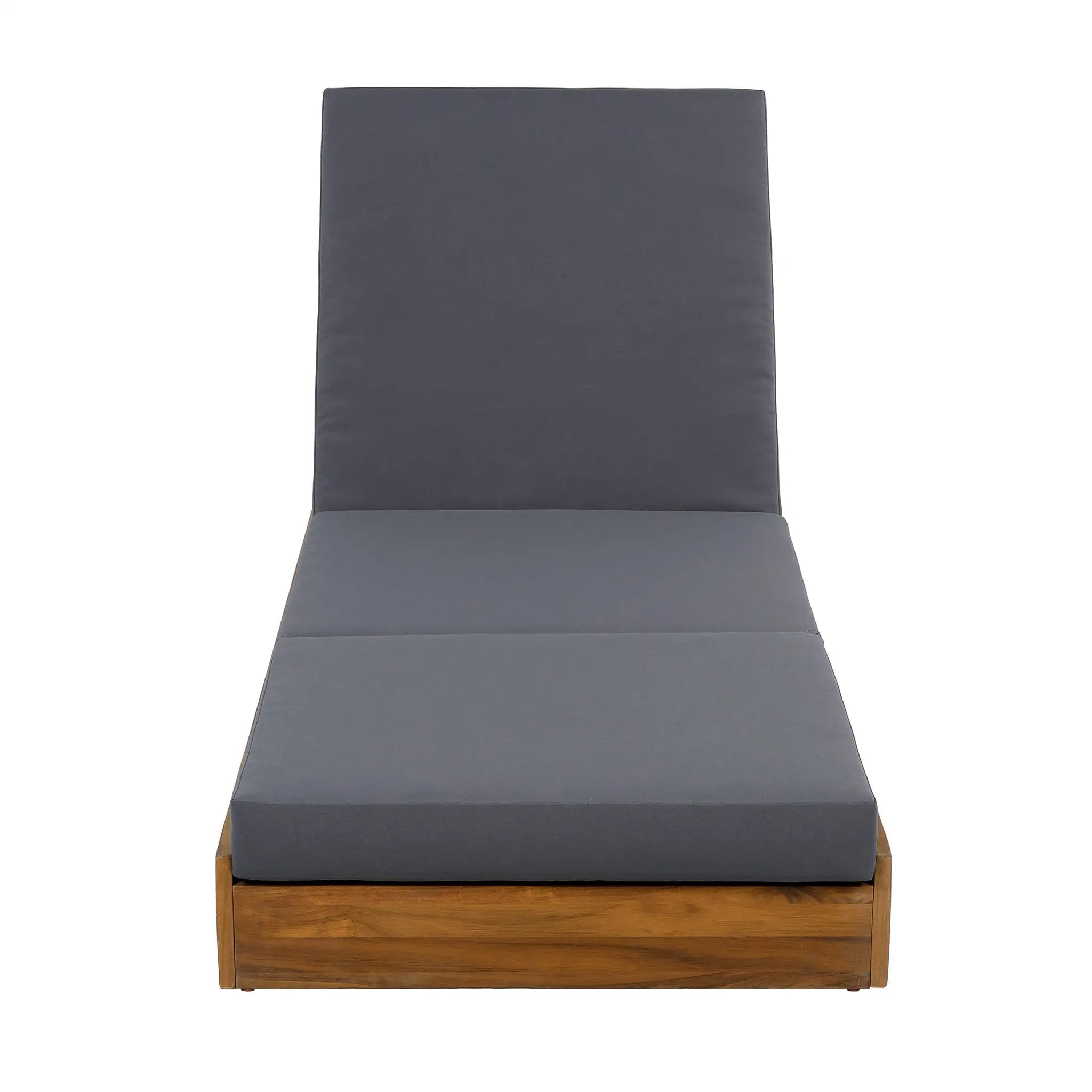 Lounge Chaise Set, Acacia Solid Wood with Lounge Cushion by HouseOfZazla