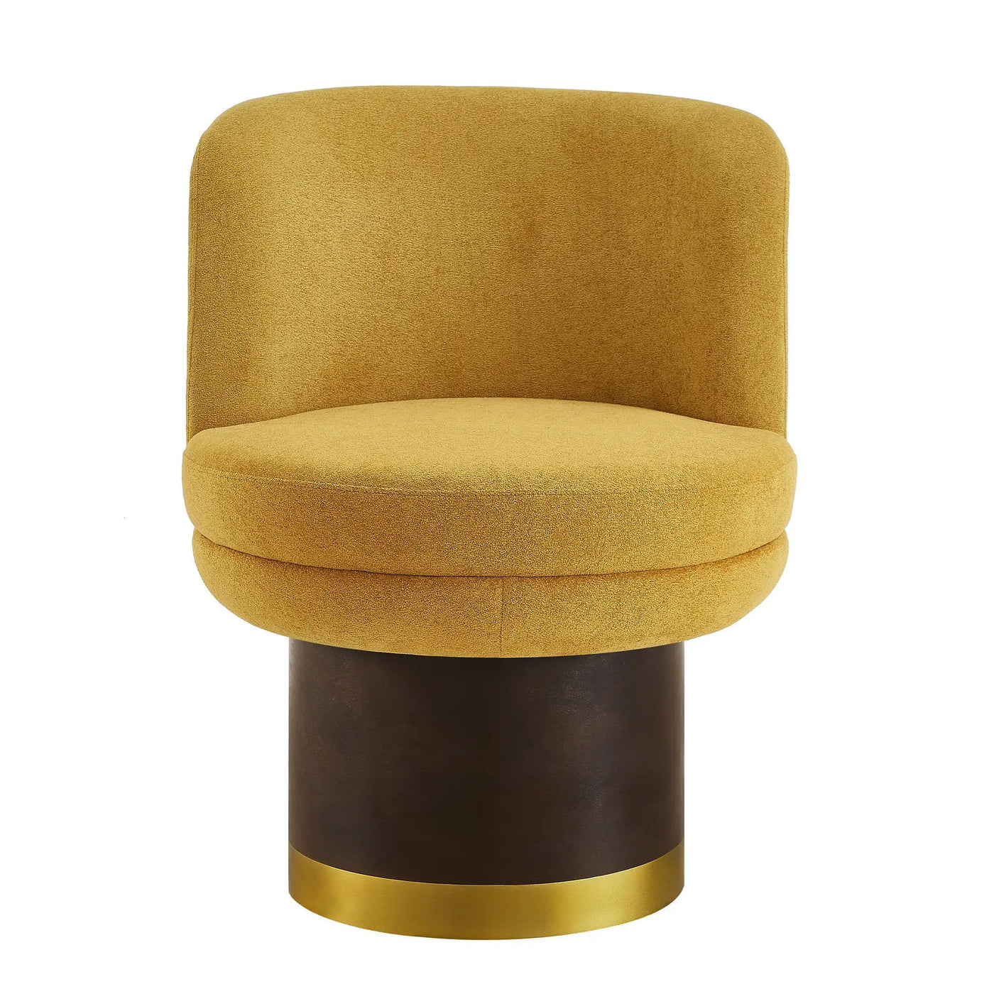 Round Swivel Accent Chair With Ergonomic Backrest For Living Room by HouseOfZazla