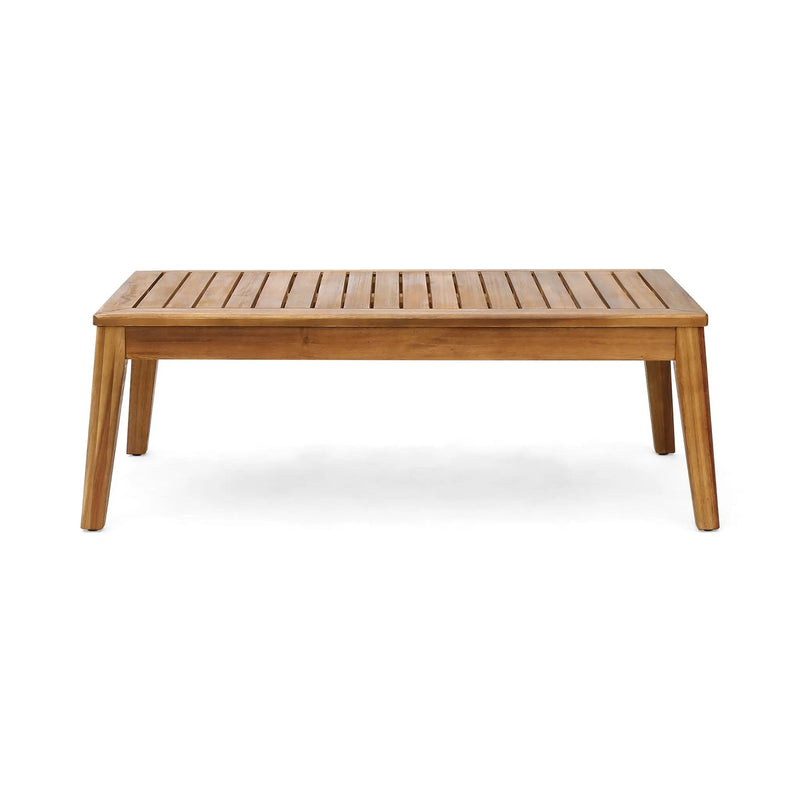 Outdoor L Shape 3pcs Acacia Wood Patio Sofa Set by HouseOfZazla