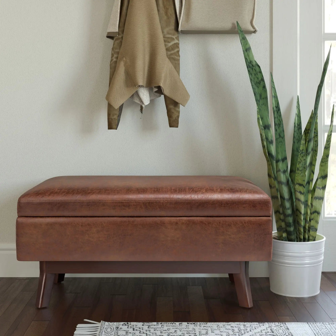 Owen - Upholstered Rectangular Storage Ottoman by HouseOfZazla