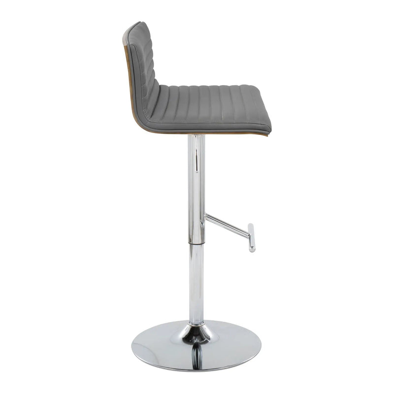 Mason - Contemporary Adjustable Barstool & Swivel With Straight T Footrest (Set of 2) by Unique Piece Furniture