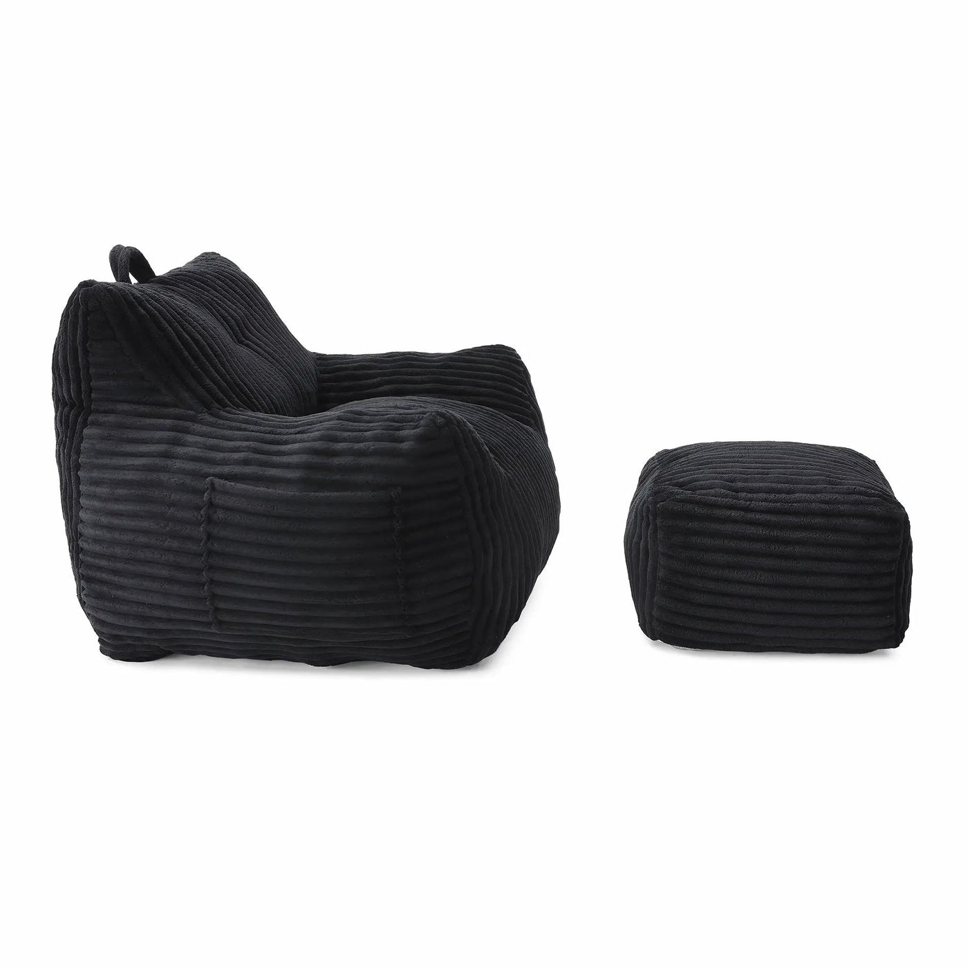 Giant Bean Bag Chair With Armrests And Footstool by HouseOfZazla