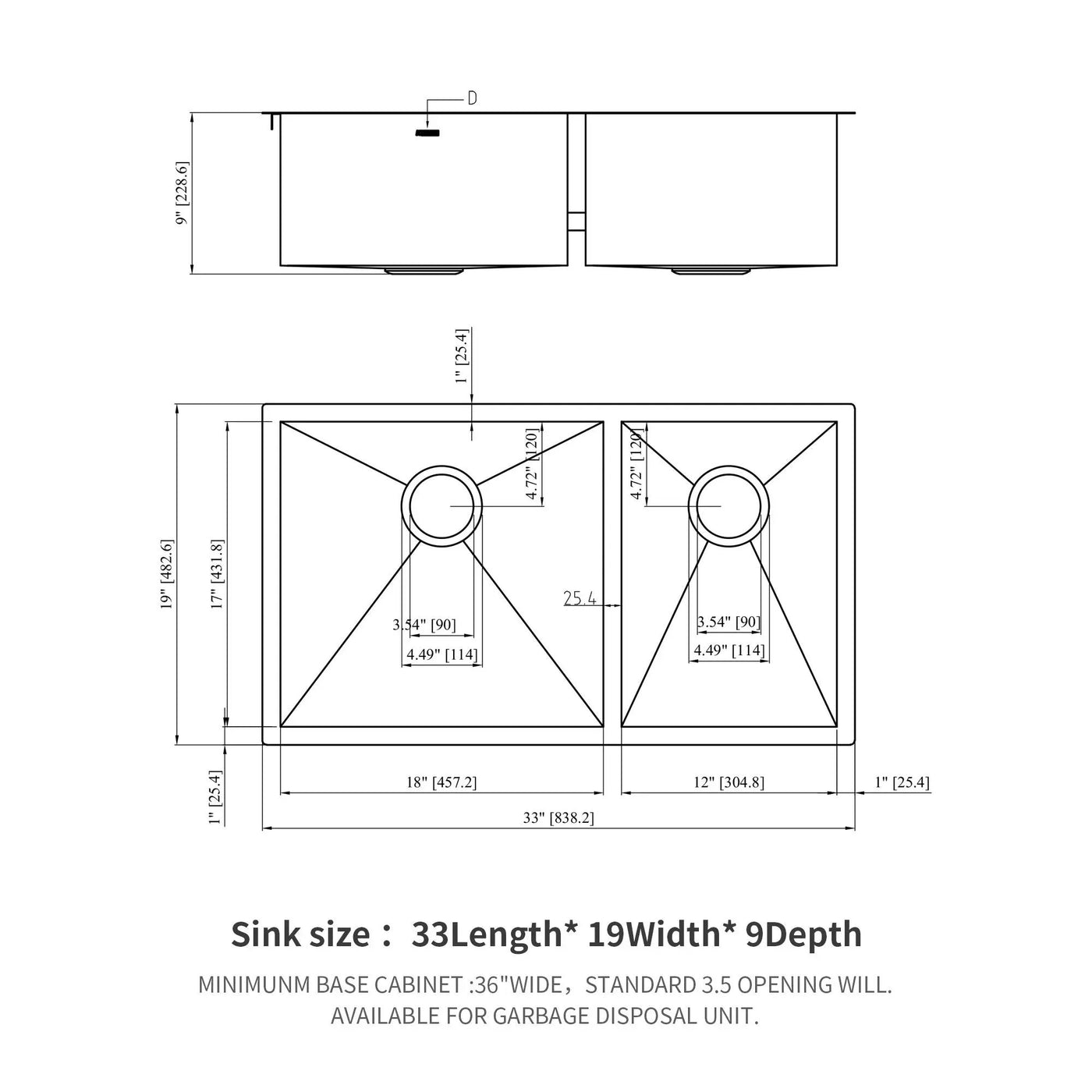 Modern Double Bowl Undermount Sink Design With 10" Deep Basins by HouseOfZazla