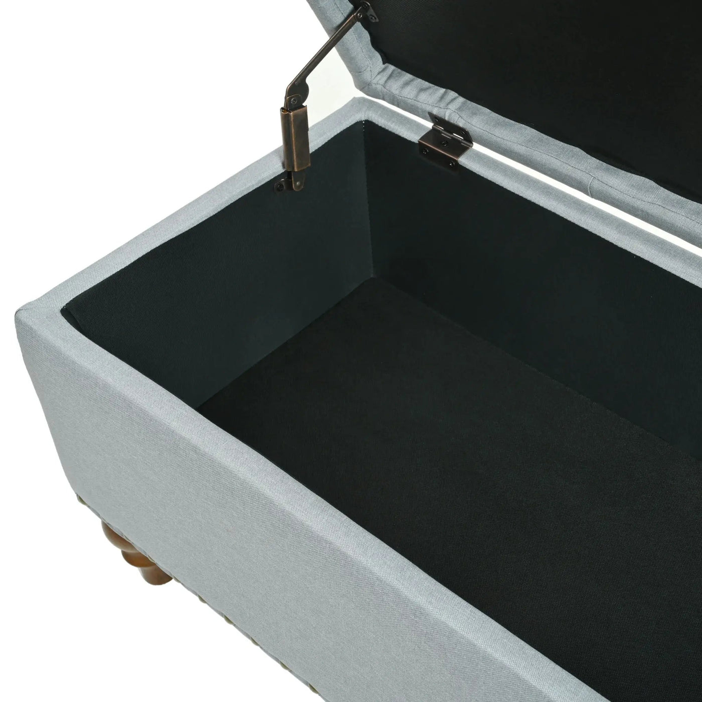 Upholstered Ottoman With Storage And Rivet Trim by Unique Piece Furniture