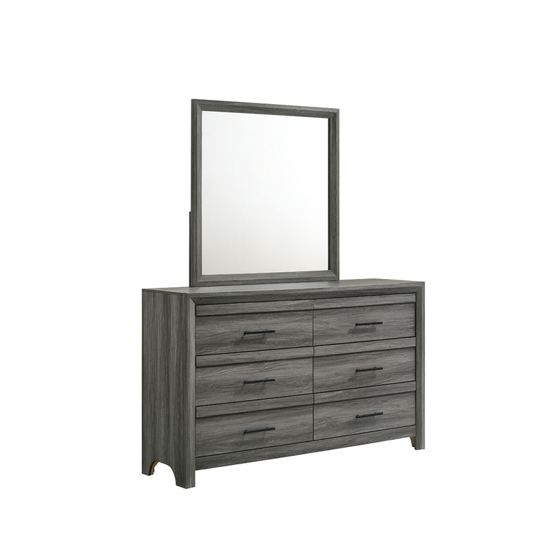 Denver - 6 Drawer Dresser - Gray by HouseOfZazla