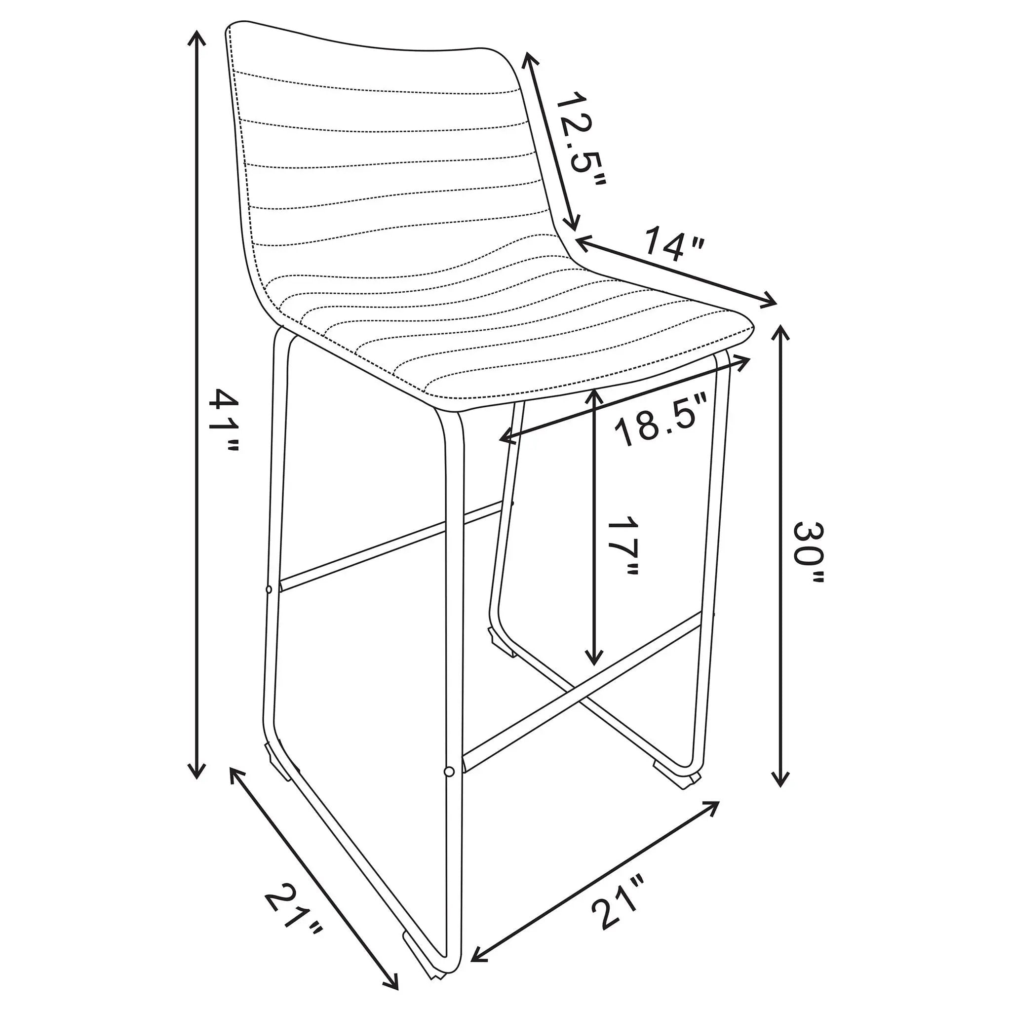 Torrence - Bar Chair (Set of 2) by HouseOfZazla