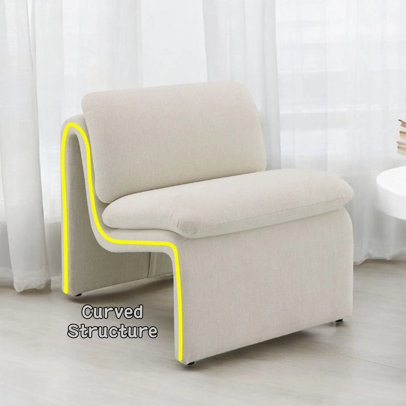 Jaeda - Innovative Elegance Accent Chair In Curved Shape by Unique Piece Furniture