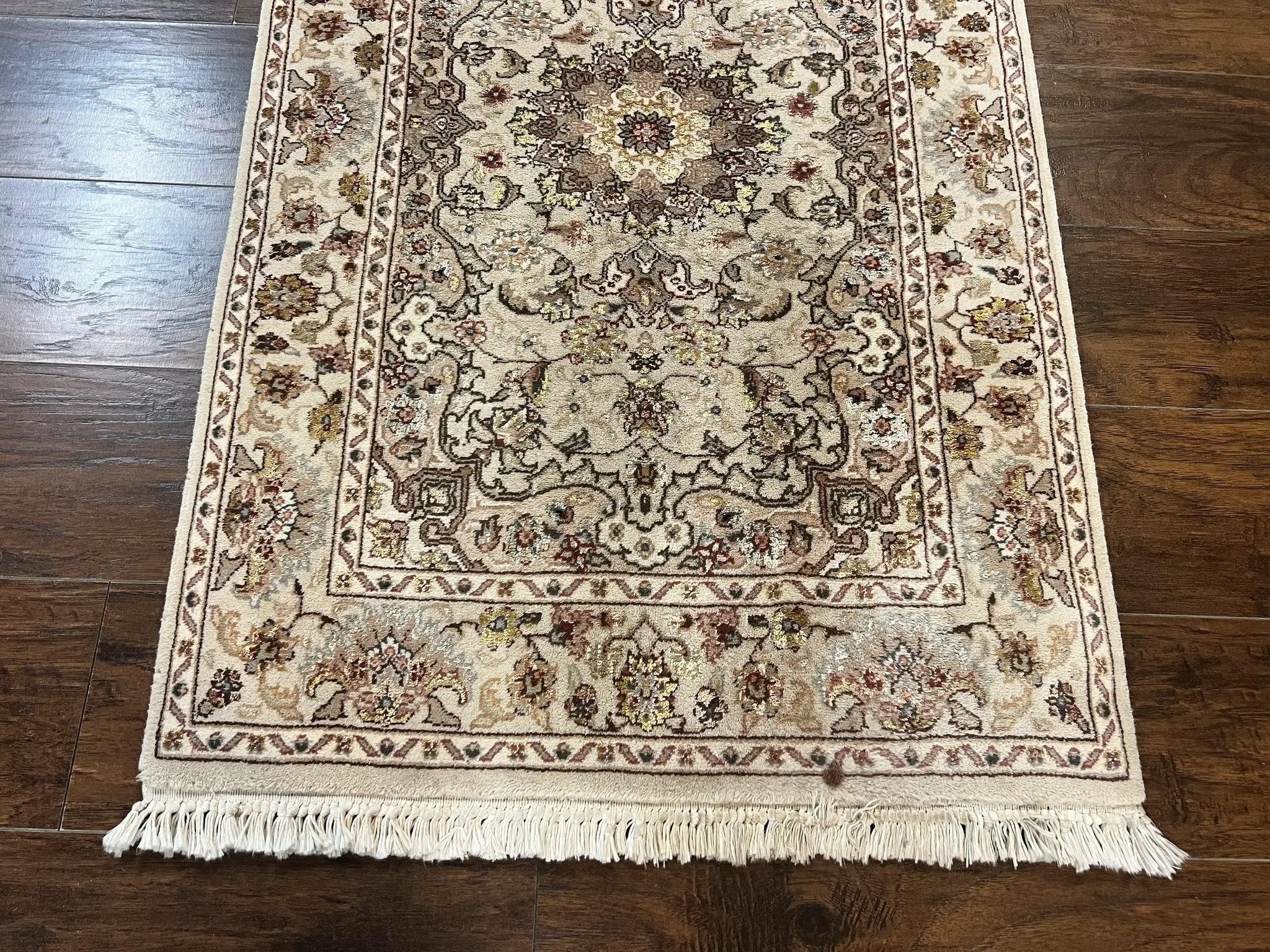 Sino Persian Rug 2.5 x 4, Hand Knotted Oriental Carpet, Small Persian Rug, Floral Medallion, Wool, Vintage by Jewel Rugs