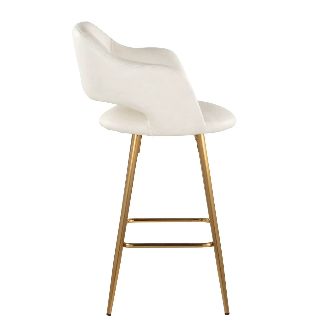 Margarite - Contemporary Fixed Height Counter Stool With Footrest (Set of 2) With Square by HouseOfZazla