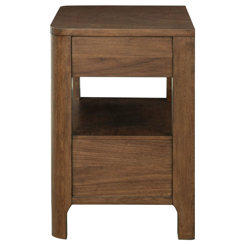 Verona - 2 Drawer Bedside Table With Hidden Storage - Walnut by HouseOfZazla