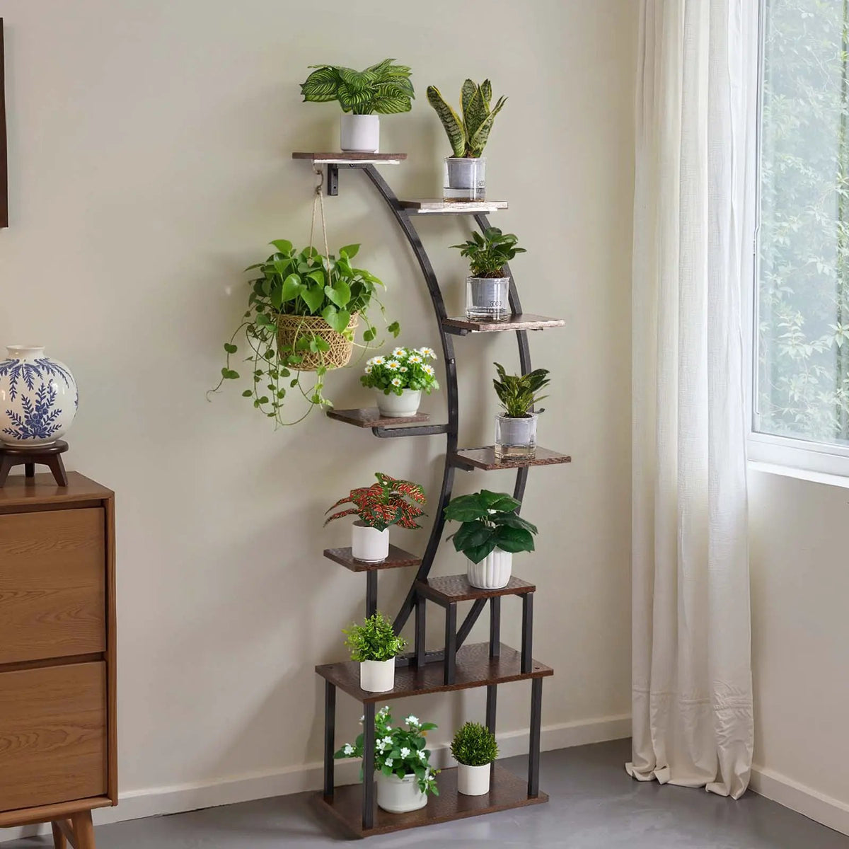 63 in Tall Indoor Plant Stand with Grow Lights, photo 7 of 9