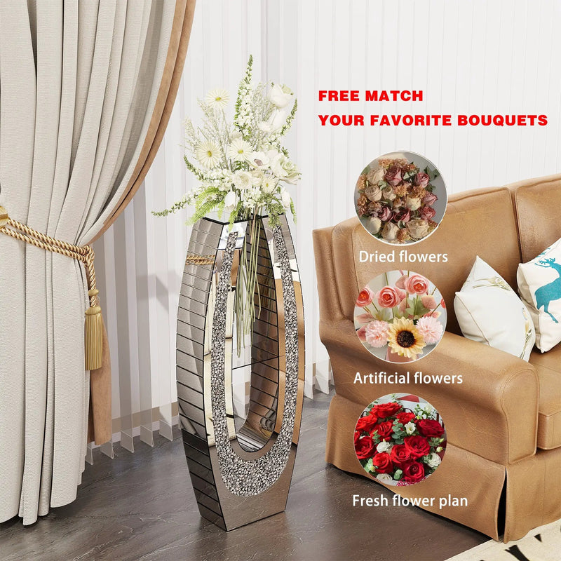 35.82" U-Shaped Tall Decorative Floor Vase by HouseOfZazla
