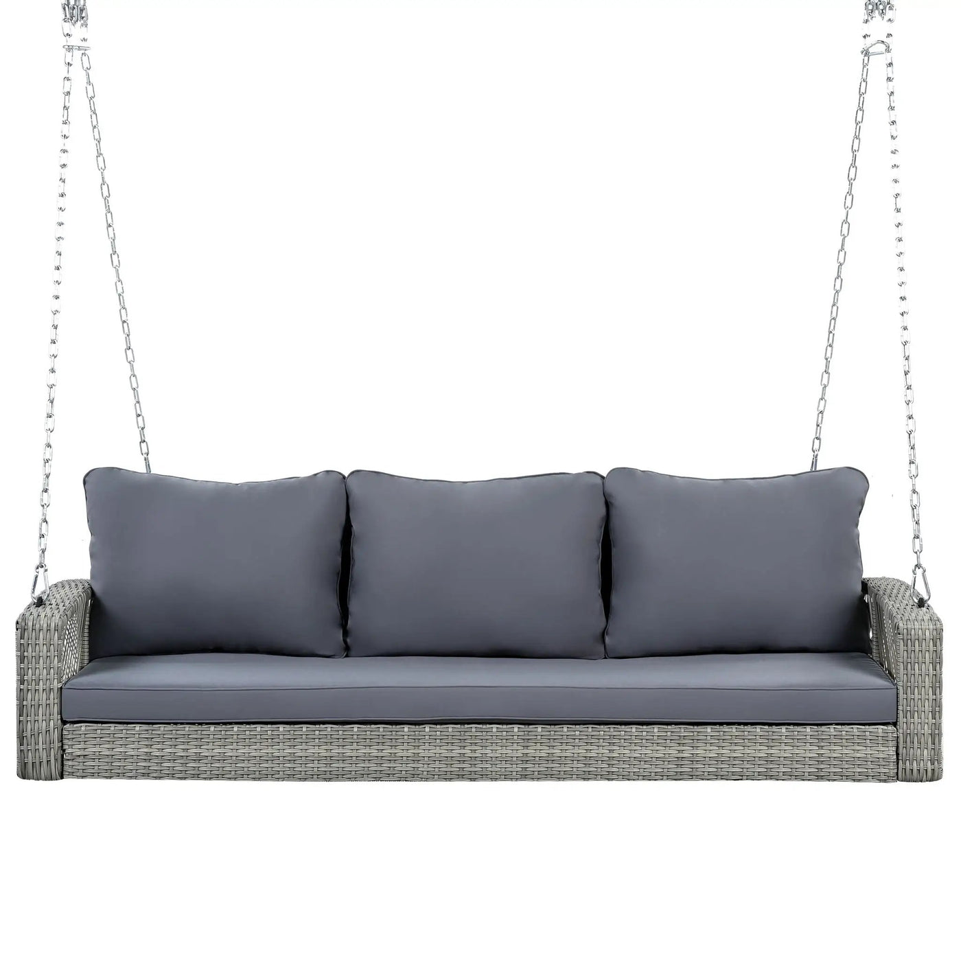 3 Person Large Patio Swing Bench With Cushions For Backyard by HouseOfZazla