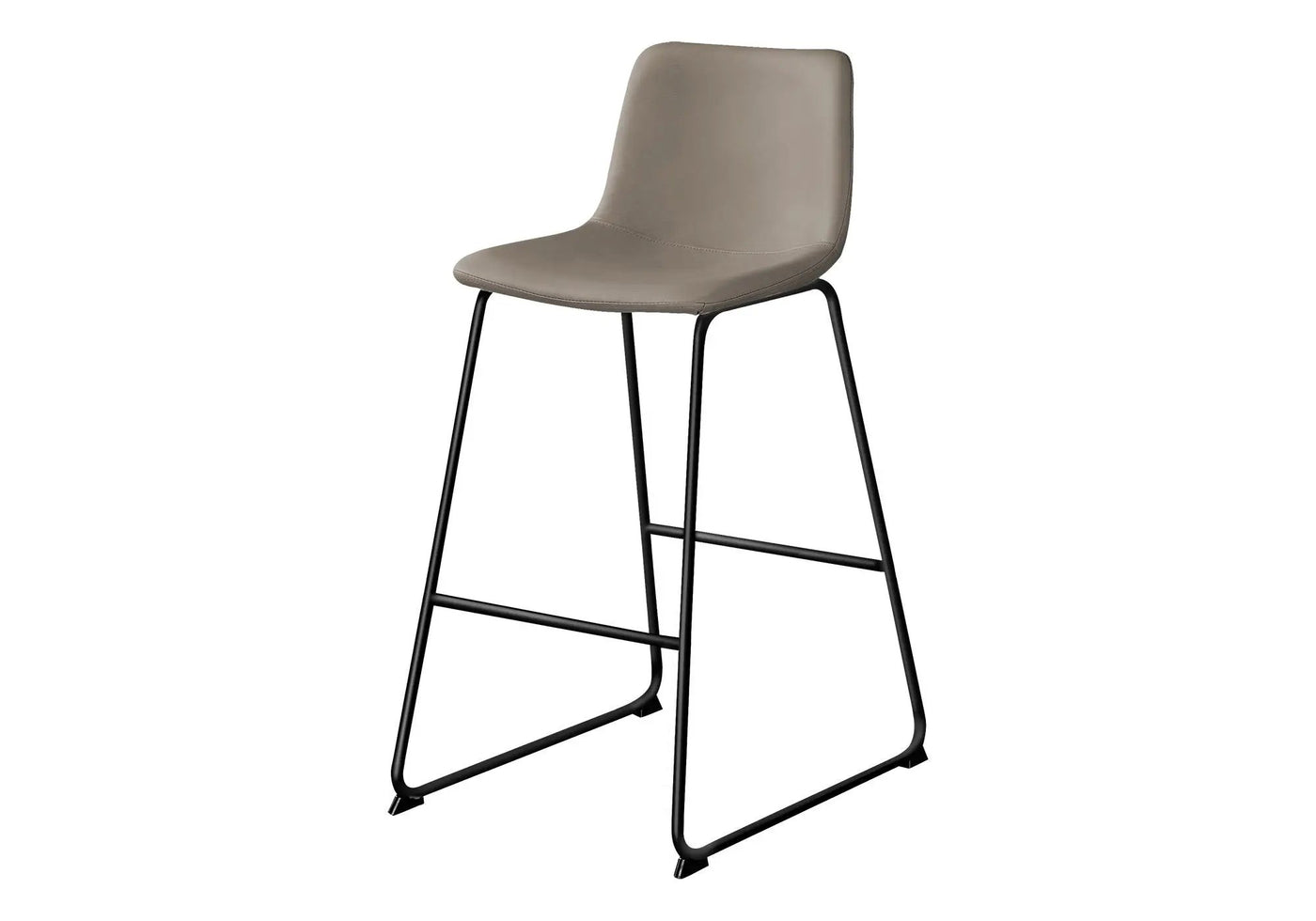 Bar Height Office Chair with Curved Backrest and Leather-Look Upholstery by HouseOfZazla