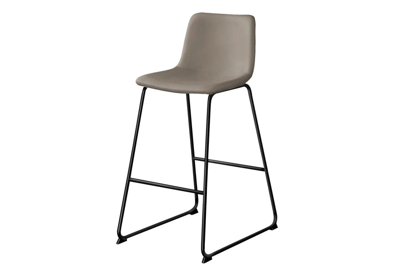 Bar Height Office Chair with Curved Backrest and Leather-Look Upholstery by HouseOfZazla