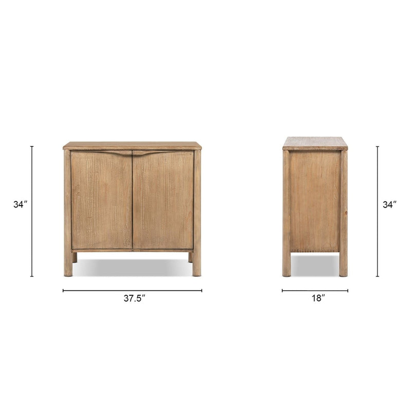 Nolan - 2 Door Accent Cabinet - Antique Brown by HouseOfZazla