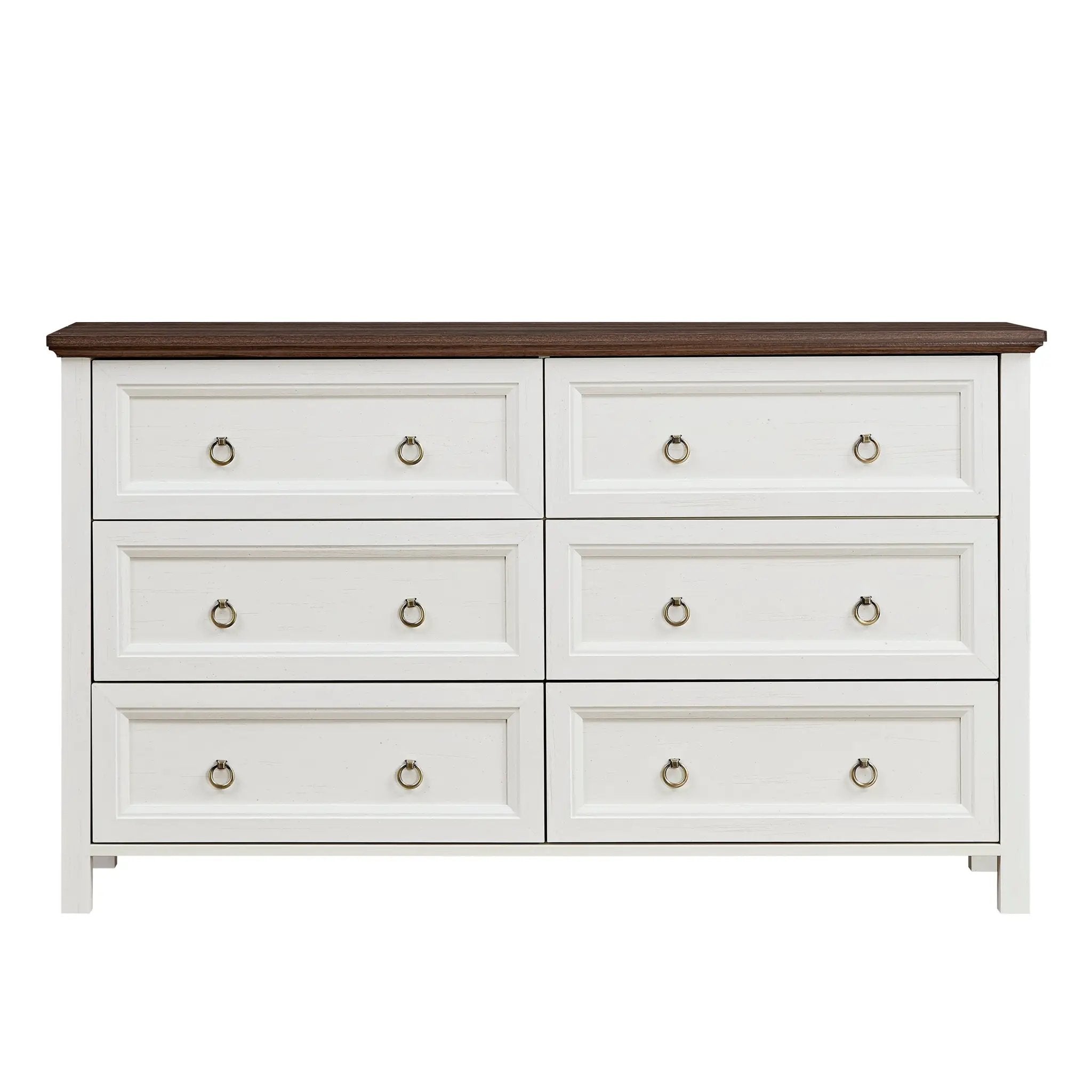Farmhouse 6 Drawers Dresser for Bedroom, by BLAKHOM