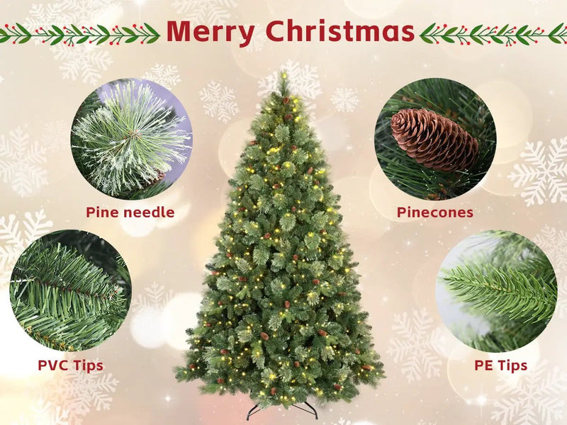 6Ft Pre-Lit Artificial Christmas Tree by HouseOfZazla