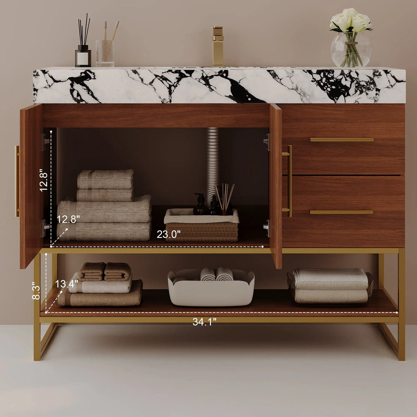 36" Modern Free-Standing Bathroom Vanity by HouseOfZazla