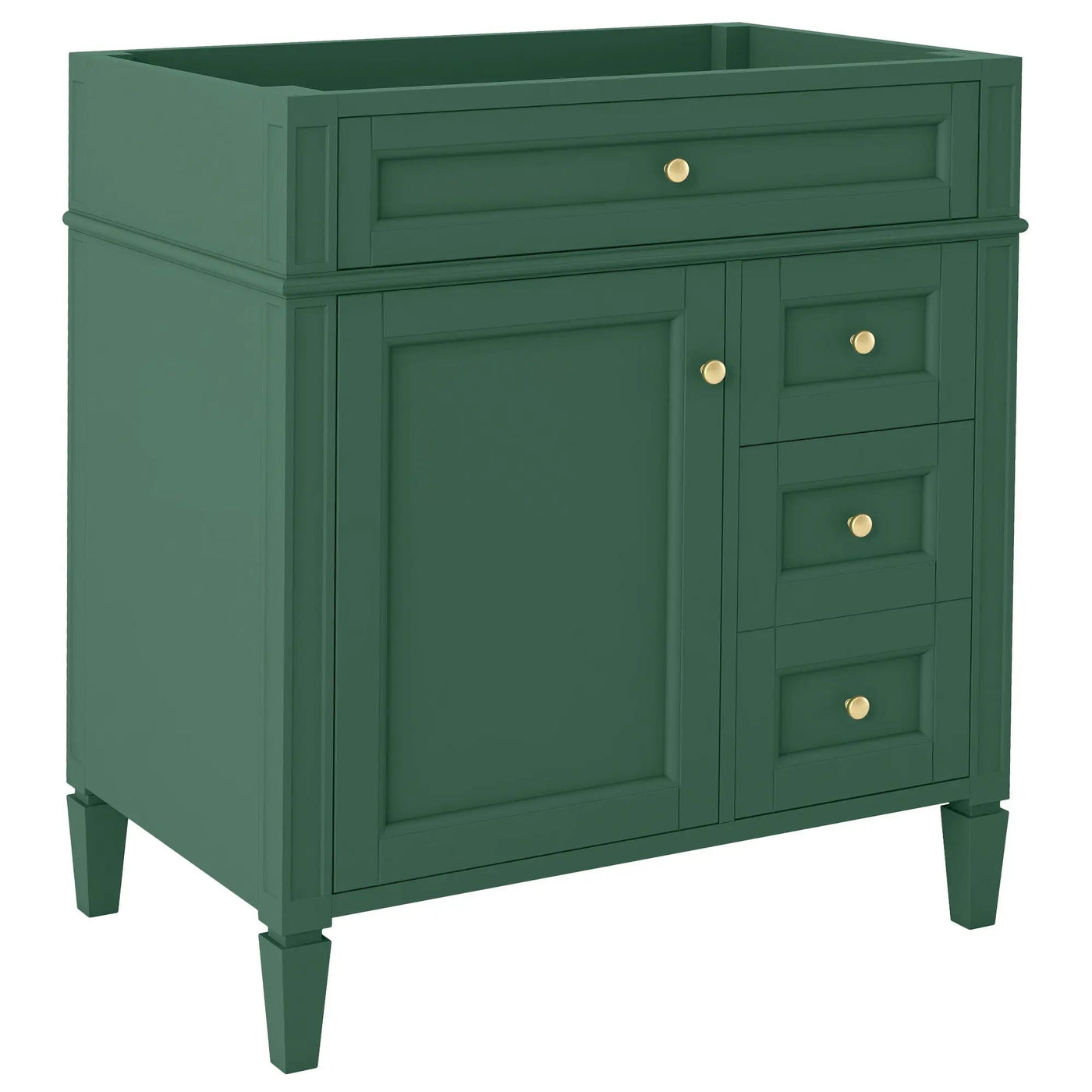 Bathroom Vanity With 2 Drawers And Tip-Out Drawer, Storage Cabinet by Unique Piece Furniture