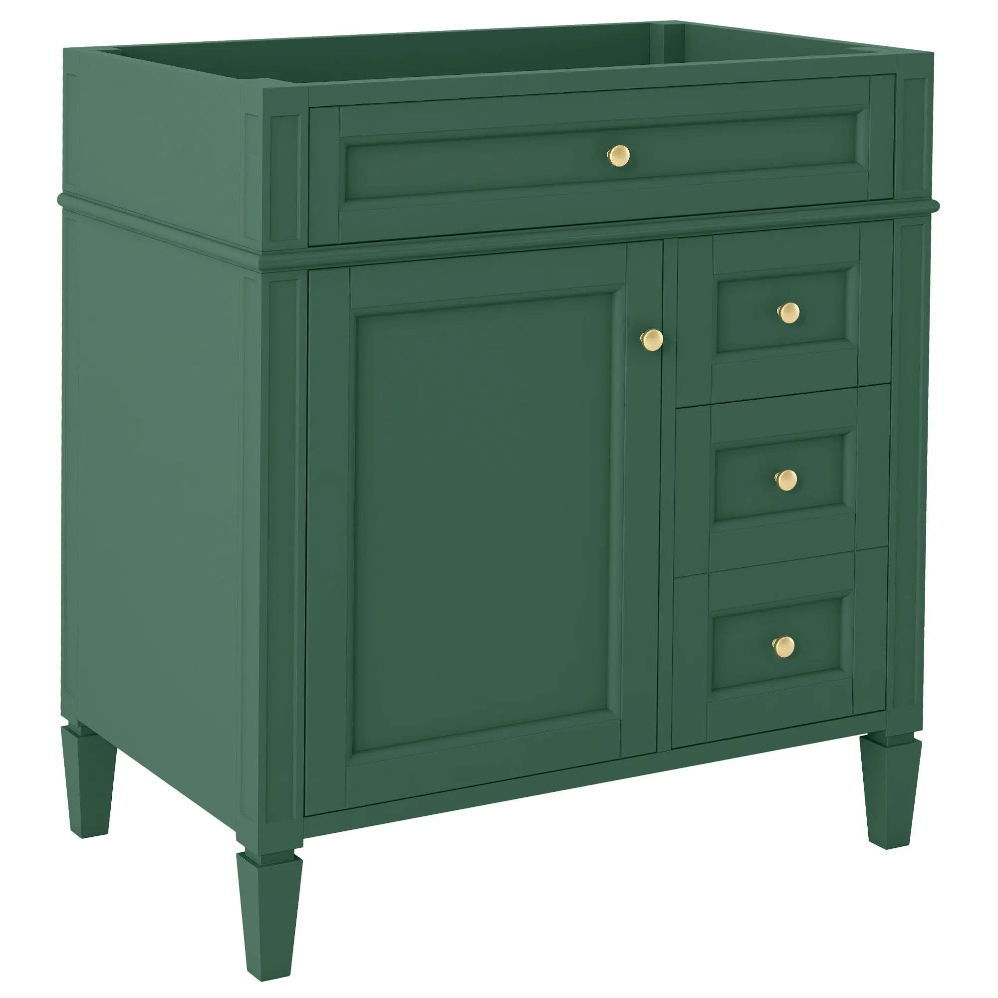Bathroom Vanity With 2 Drawers And Tip-Out Drawer, Storage Cabinet by Unique Piece Furniture