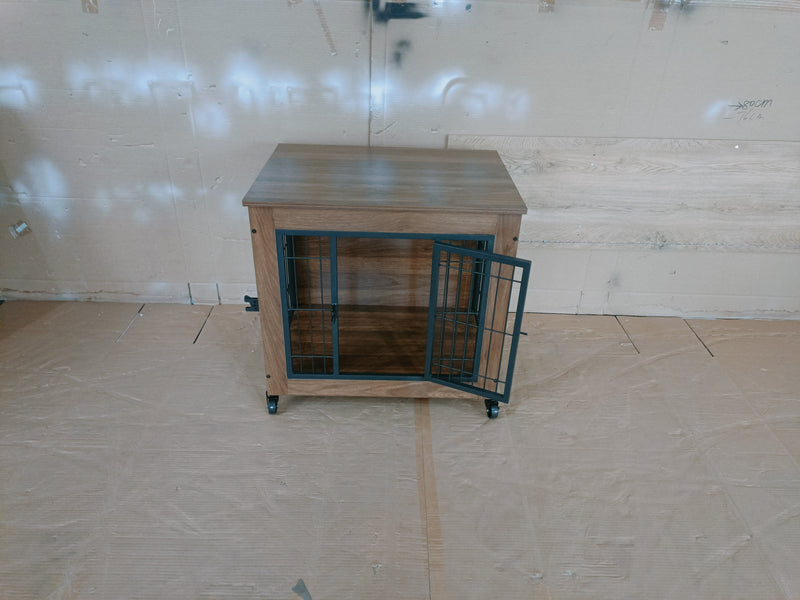 27.2" Dog Crate Furniture with Wheels for Small Dogs by HouseOfZazla