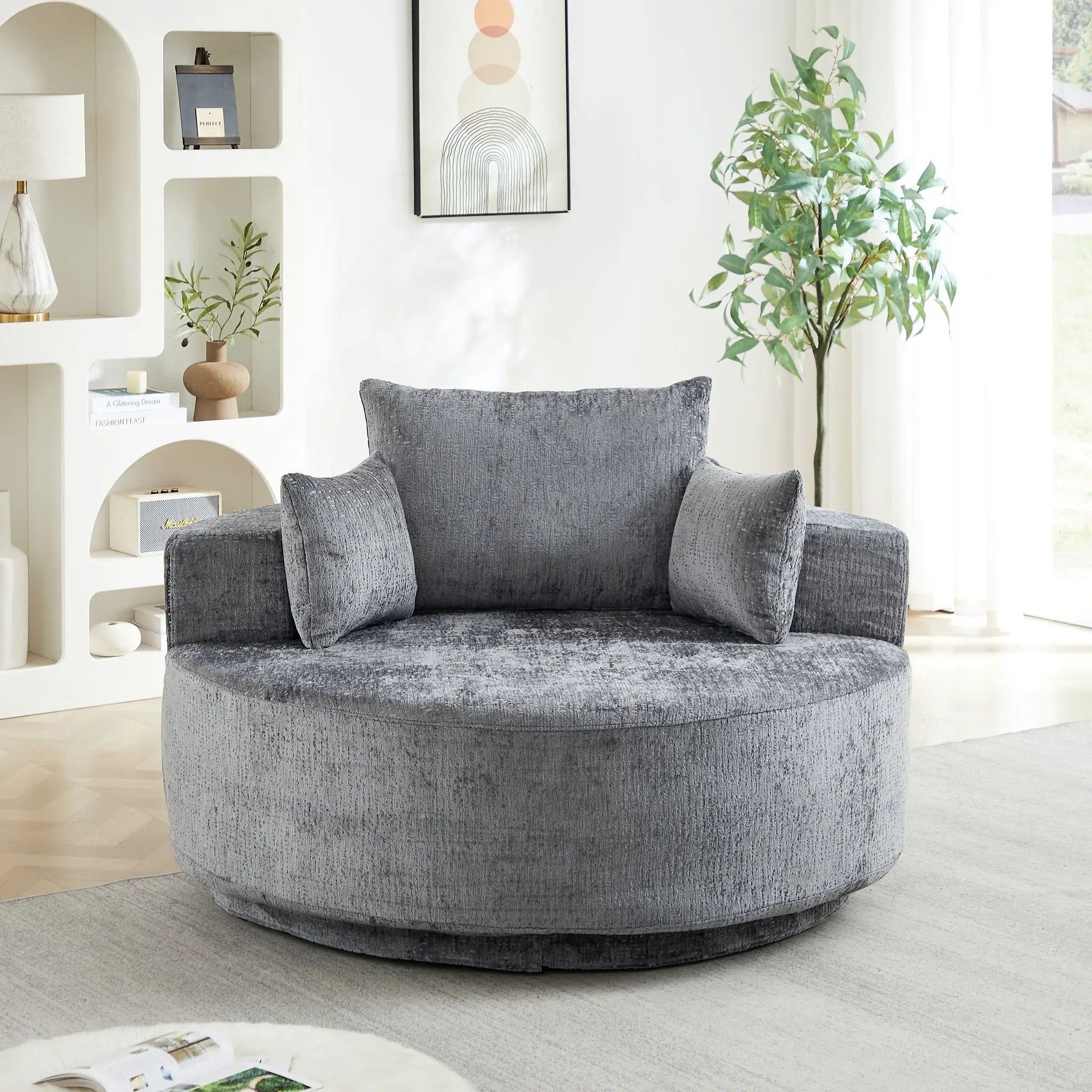Swivel Chair With Rotating Base For Living Room by HouseOfZazla