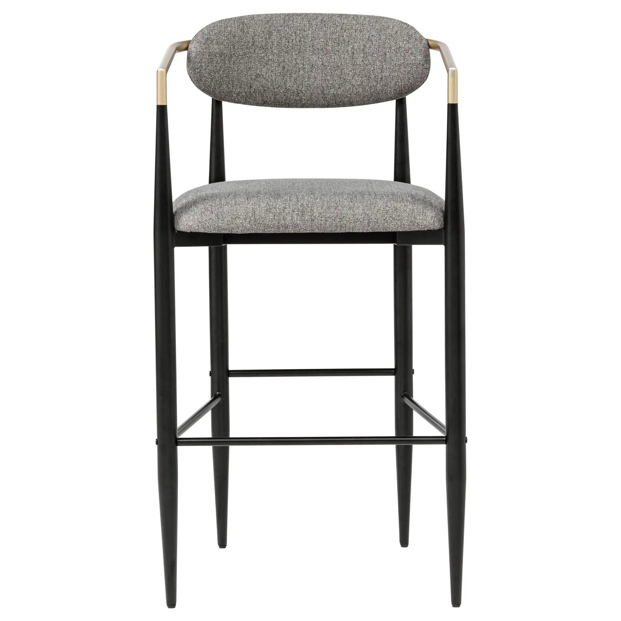 Tina Fabric Upholstered Bar Chair Dark Grey (Set of 2) by Unique Piece Furniture