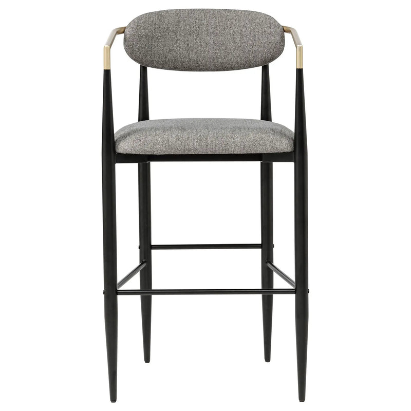 Tina Fabric Upholstered Bar Chair Dark Grey (Set of 2) by Unique Piece Furniture